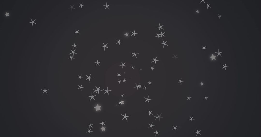 Glowing Blue Lights Amidst Twinkling Stars in Space