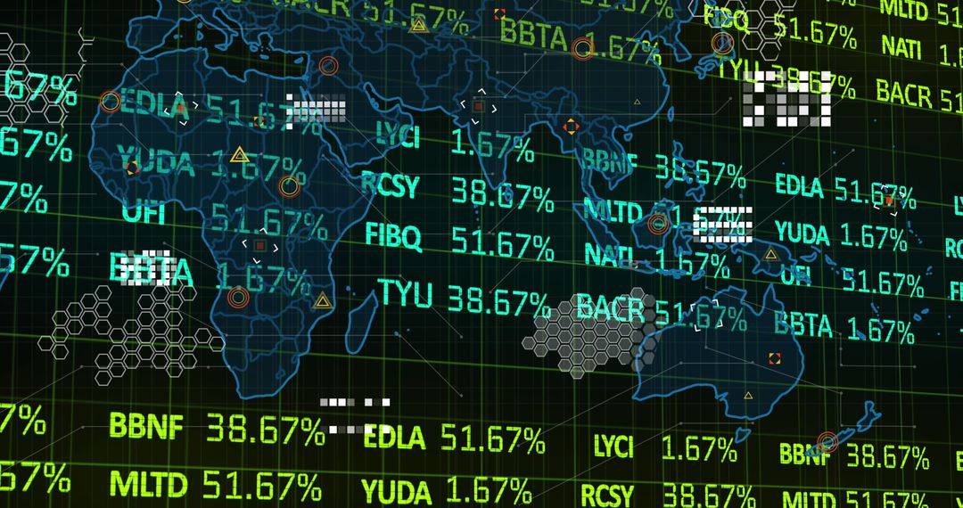 Global Financial Data Visualization with World Map