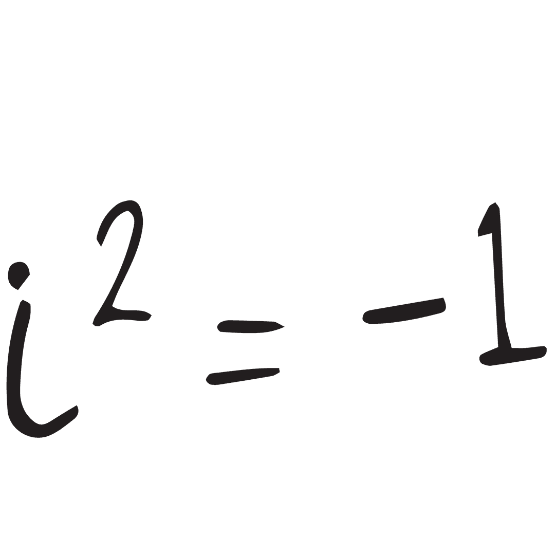 Imaginary Numbers Formula on Transparent Background
