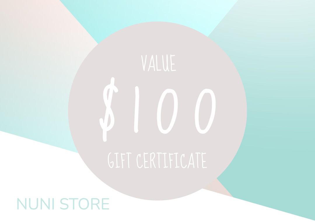 Elegant $100 Gift Certificate Design with Modern Pastel Colors - Download Free Stock Templates Pikwizard.com