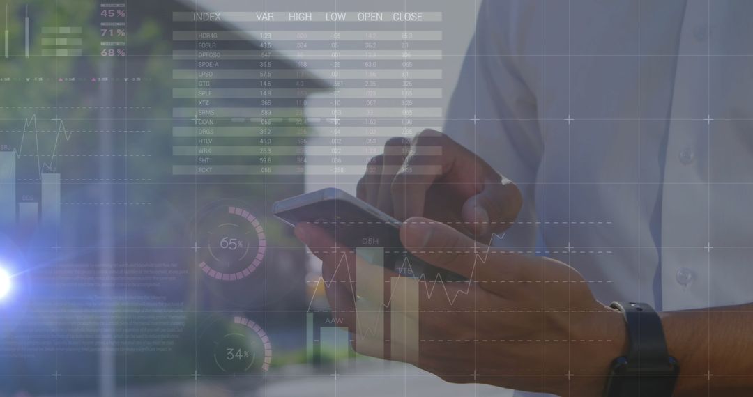 Financial Analysis on Smartphone with Virtual Data Display