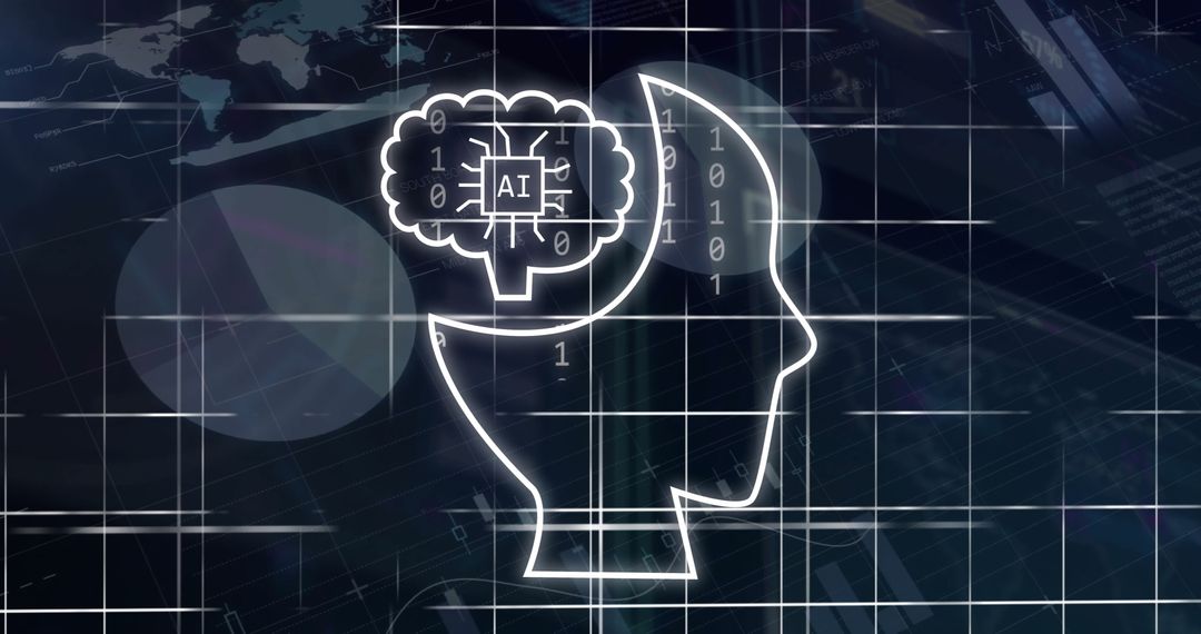 ai brain symbol with digital data and global connections - Free Images, Stock Photos and Pictures on Pikwizard.com