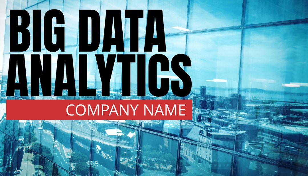 Big Data Analytics Technology Banner over Cityscape