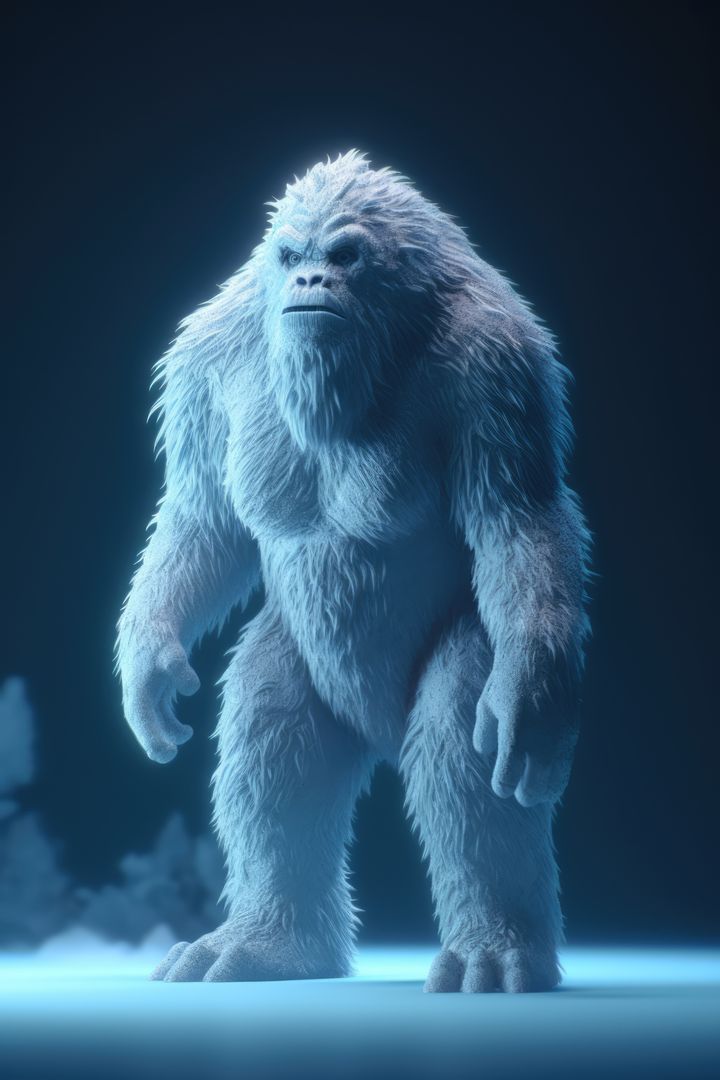 Highly Detailed 3D Render of a Yeti in Snowy Environment - Free Images, Stock Photos and Pictures on Pikwizard.com