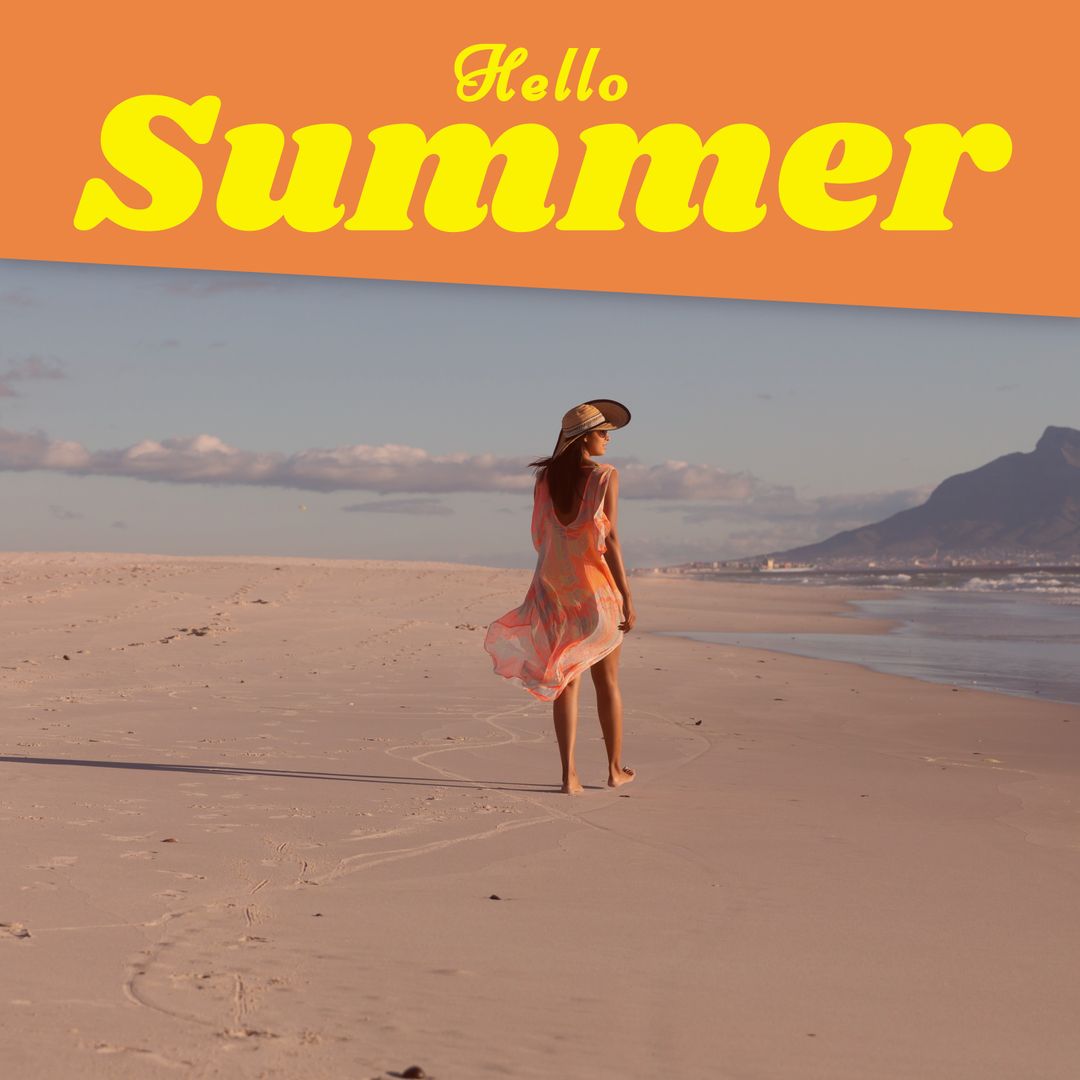 Relaxing Summer Walk on Pristine Ocean Beach