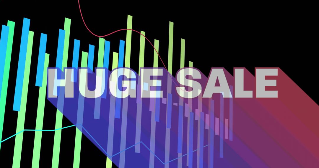 Vibrant Huge Sale Promotion with Colorful Geometric Elements
