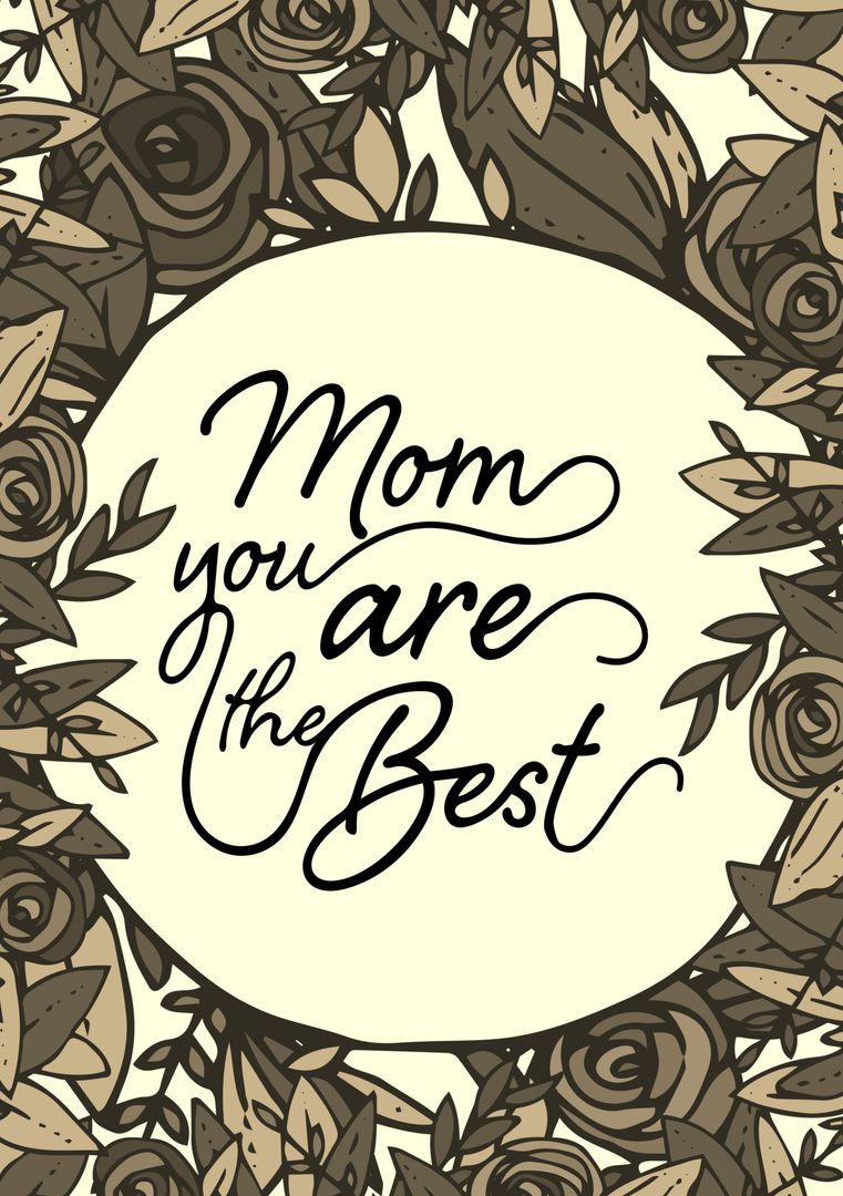 Elegant Floral Mother's Day Card Design with Heartfelt Message