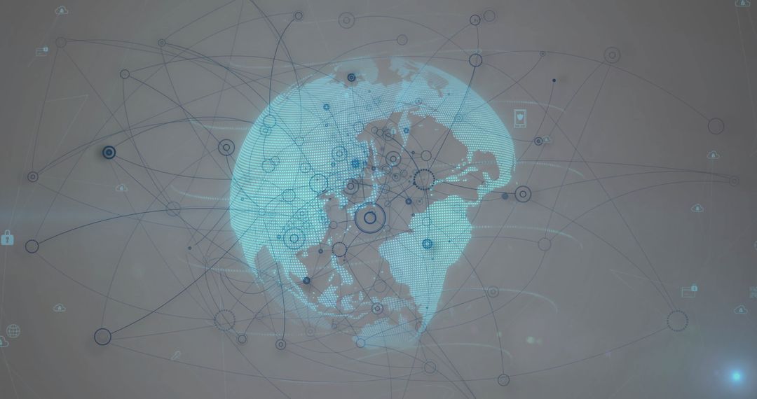 Global Digital Network and Connectivity Visualization