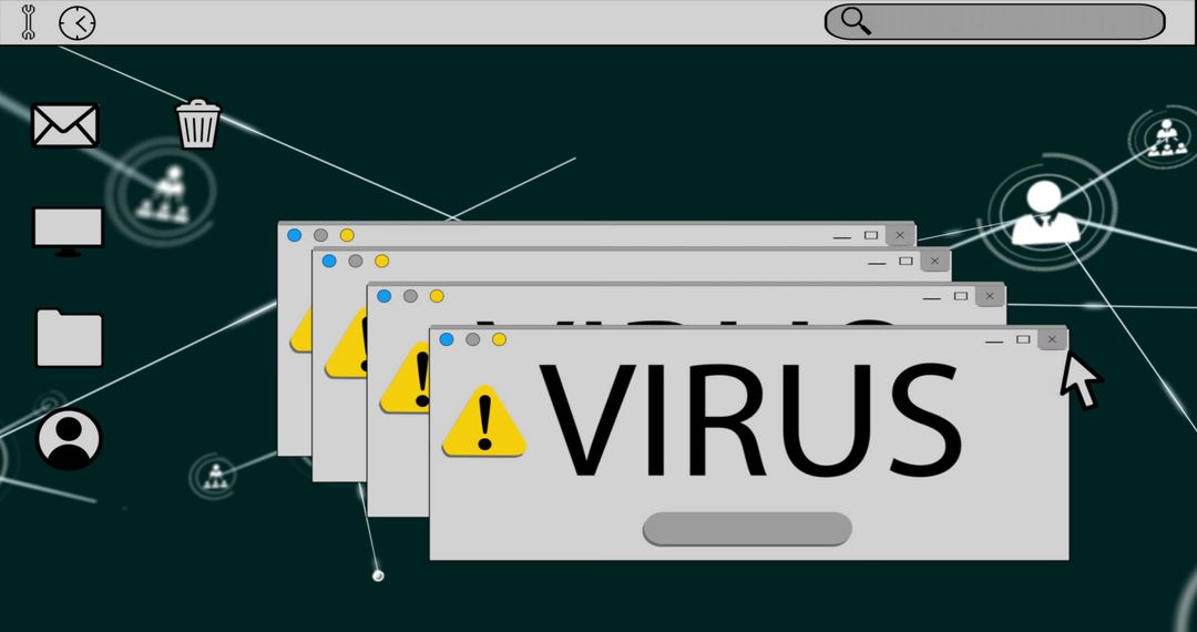 Digital Virus Warnings Over Complex Network Connections