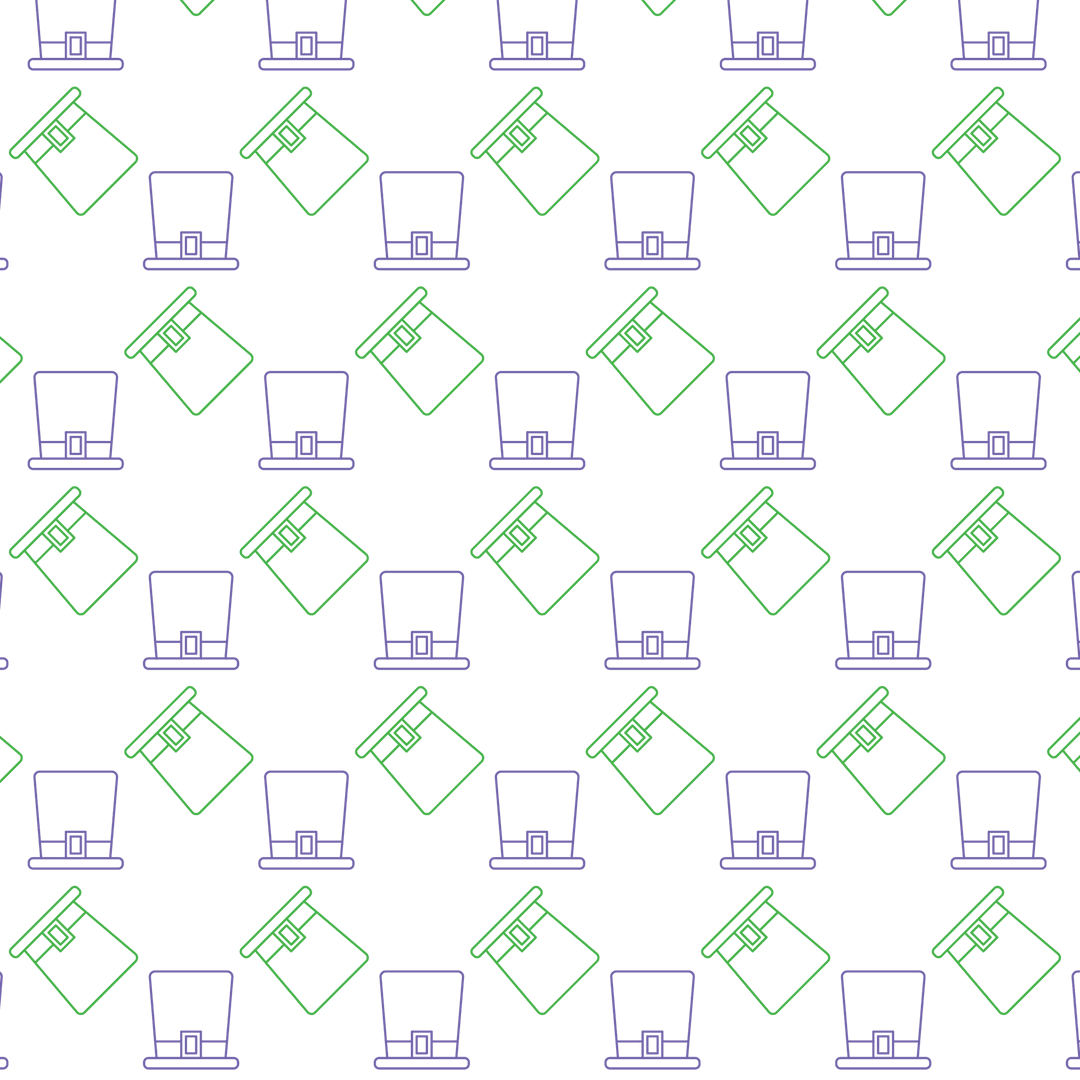 Transparent Green and Purple Cylinders Pattern on PNG