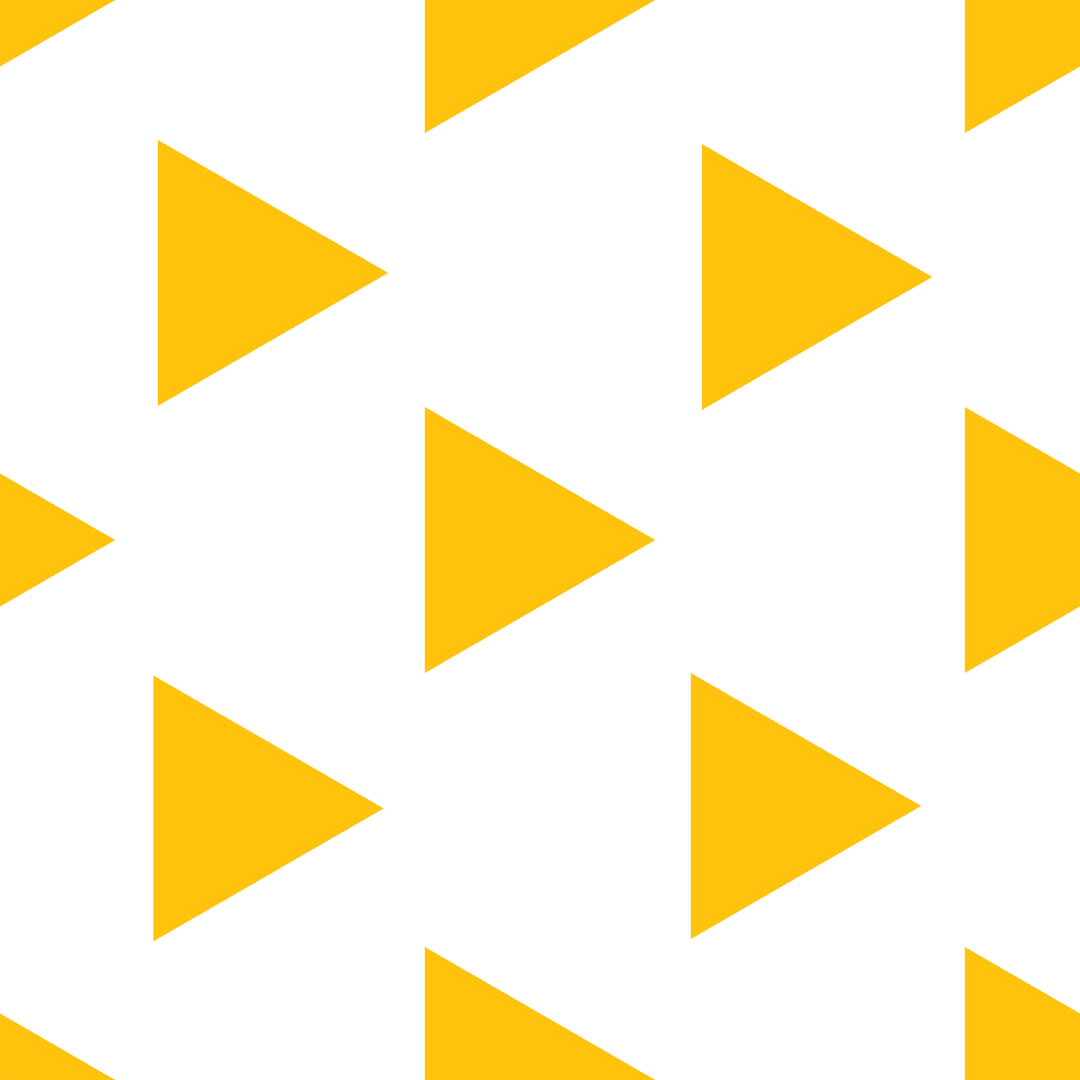 Geometric yellow triangle pattern on transparent background vector
