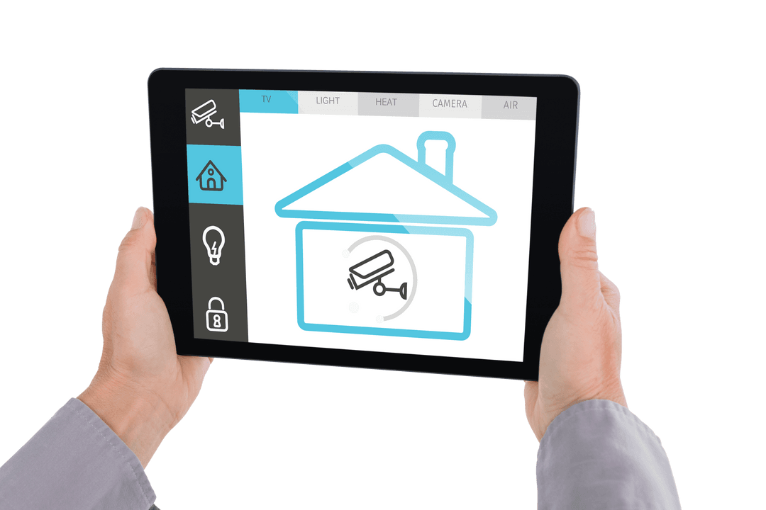 Transparent Smart Home Tablet Security System Display