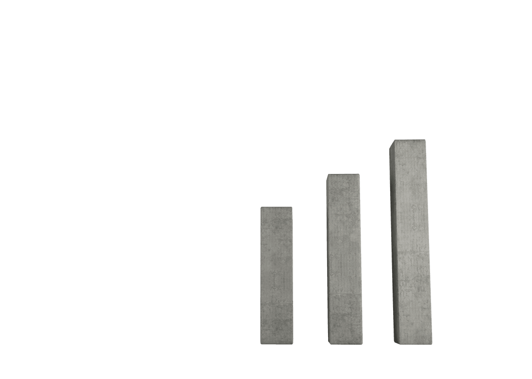 Transparent Vector Graph Illustration with Grey Bars on Clear Backdrop