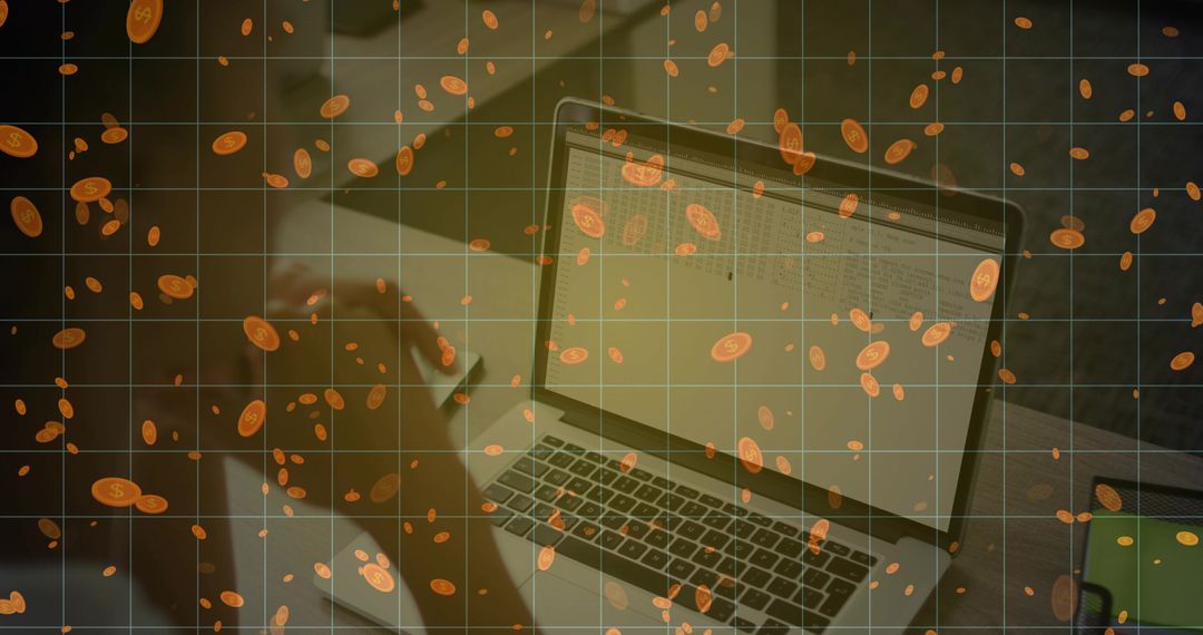 Career Woman Boosting Productivity with Financial Technology Insights