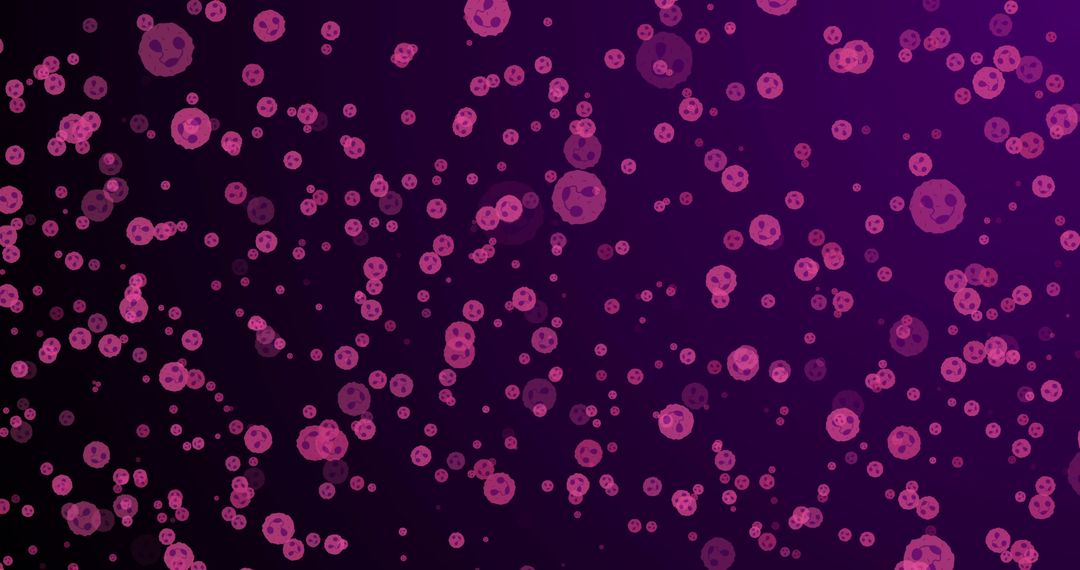 Abstract Purple Cells on Dark Background