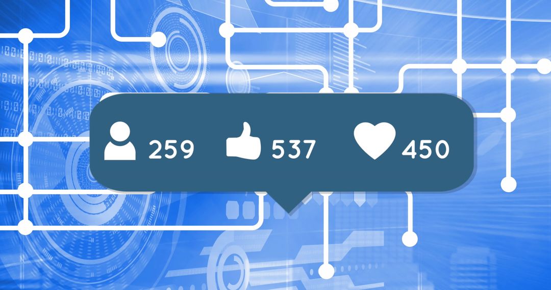 Social Media Engagement Metrics Over Digital Network Interface