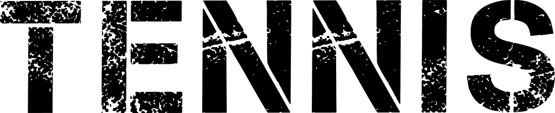 Tennis text logo illustration on transparent background
