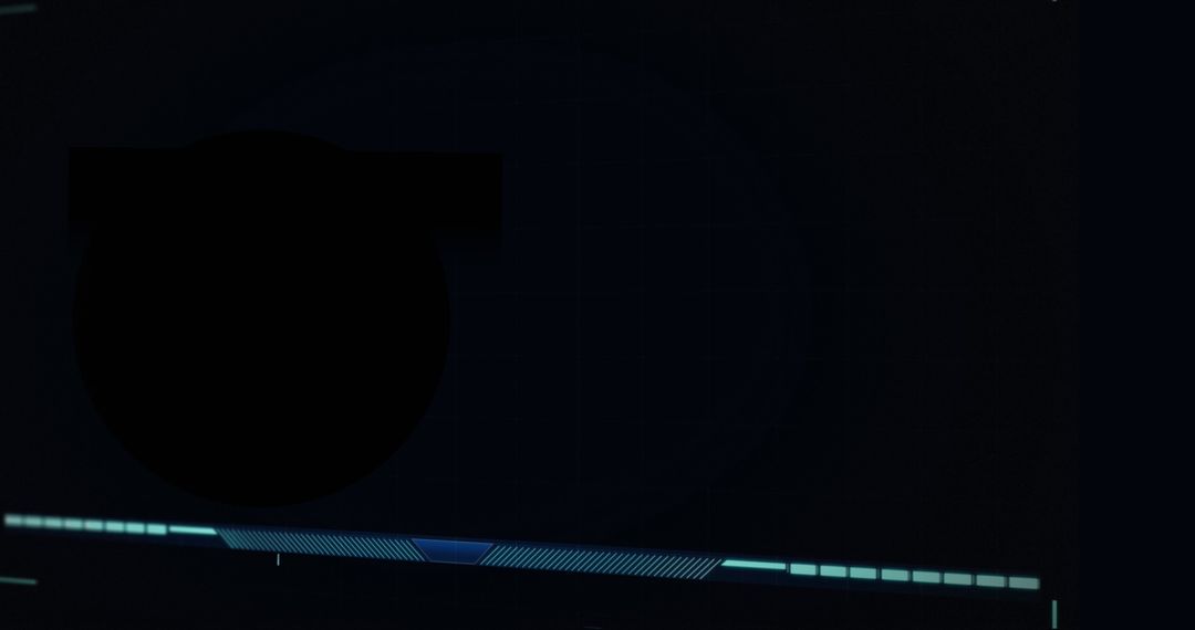 Futuristic Digital Interface with Abstract Symbol