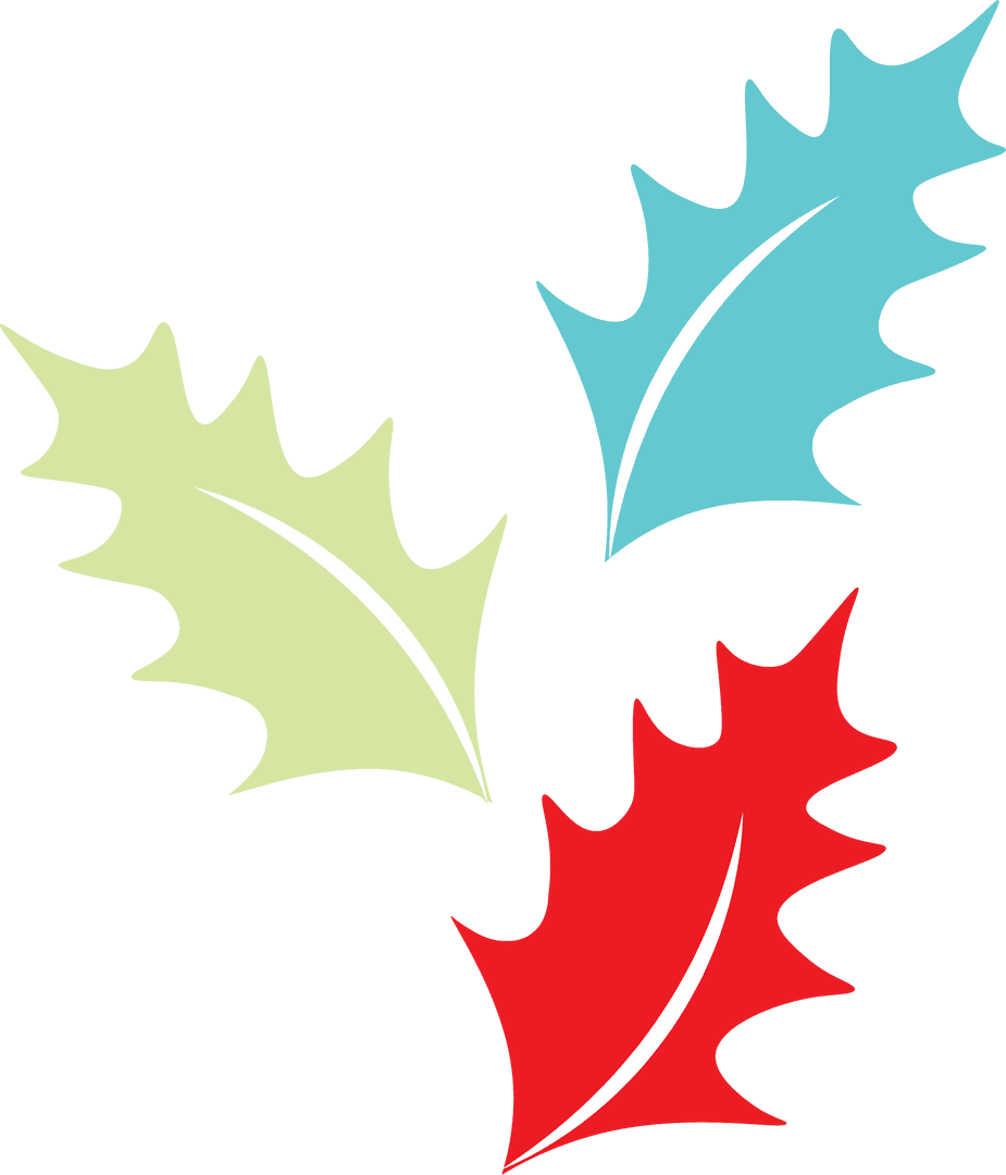 Vibrant Leaves Abstract Transparent Design Illustration