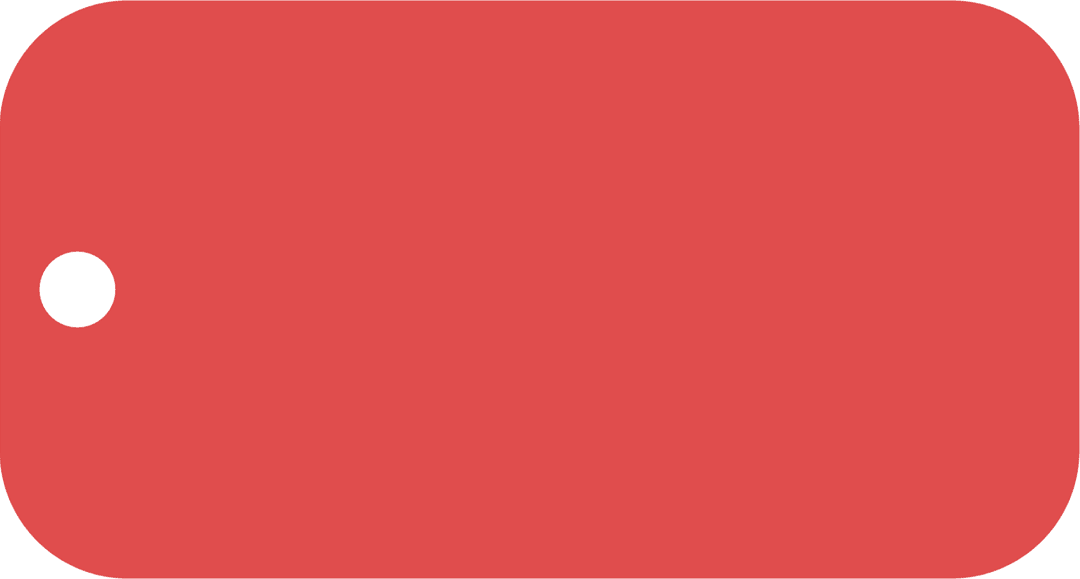 Red Blank Label Illustration on Transparent Background