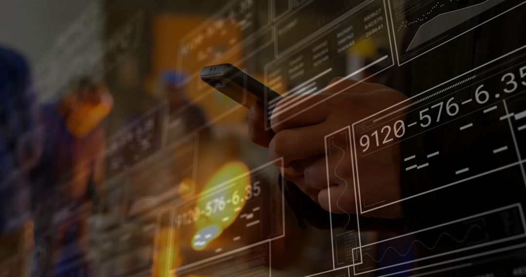 Holographic Data Interface in Modern Office Space with Smartphone