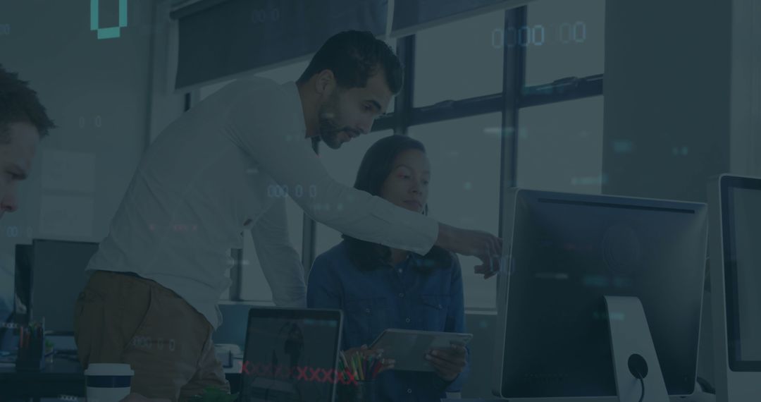 Collaboration in Modern Open Workspace Among Diverse Colleagues