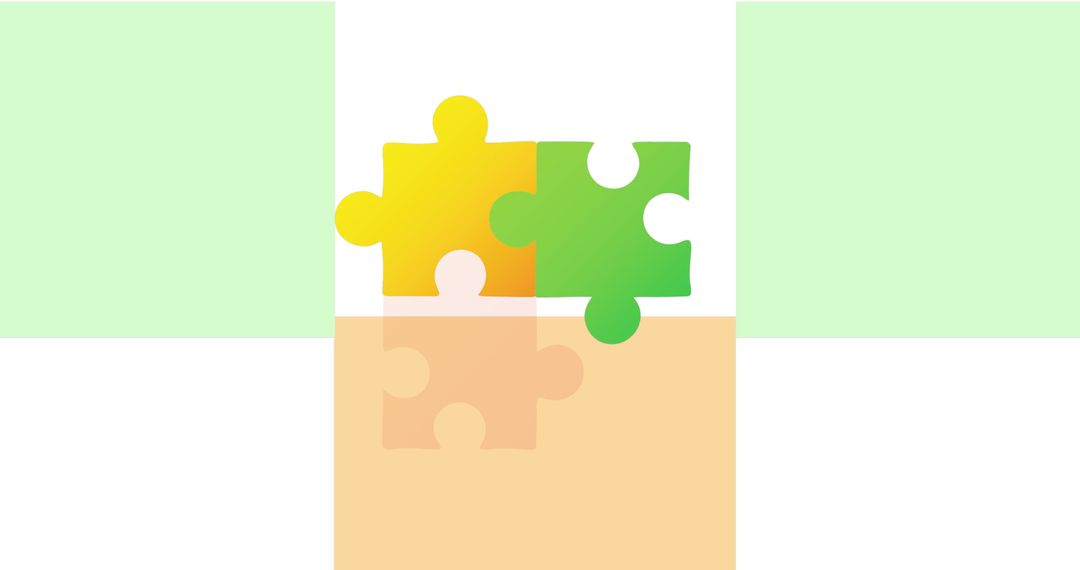 Colorful Puzzle Pieces on Abstract Moving Background