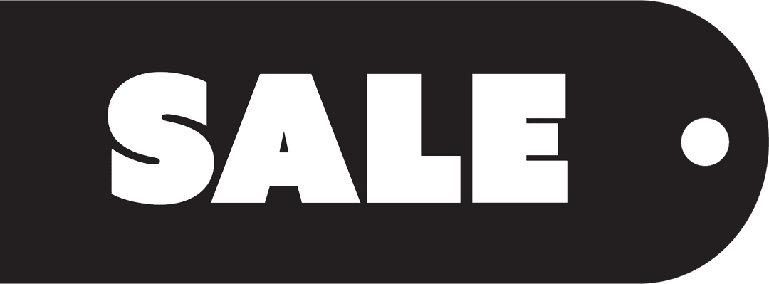 Black Sale Label on Transparent Background Illustrating Retail Promotion