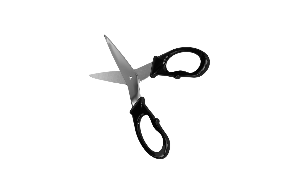 Black Scissors on Transparent Background for Cutting Projects - Download Free Stock Images Pikwizard.com