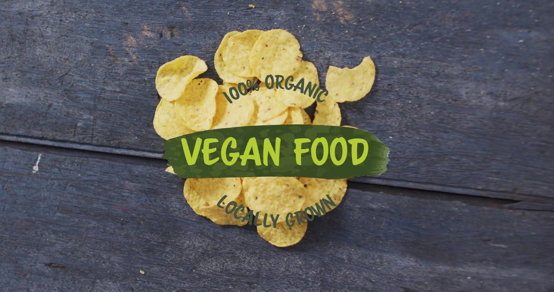 Organic Vegan Potato Chips on Rustic Surface