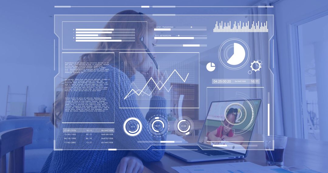 Virtual Classroom Interaction with Data Interface Overlay