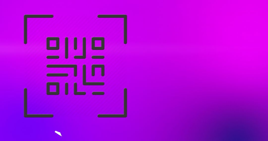 Futuristic QR Code on Vibrant Gradient Background