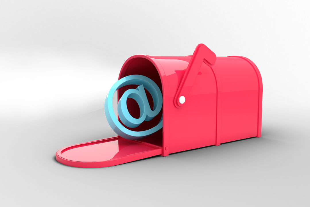 Pink Mailbox with Email Symbol on Transparent Background for Messaging Concept - Download Free Stock Images Pikwizard.com