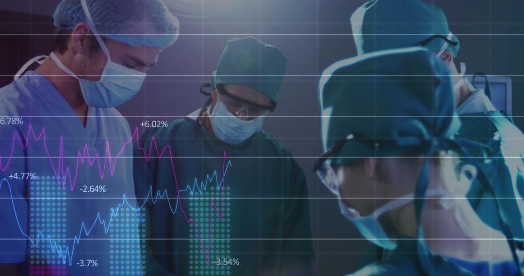 Surgeons Performing Procedure in High-Tech Operating Room