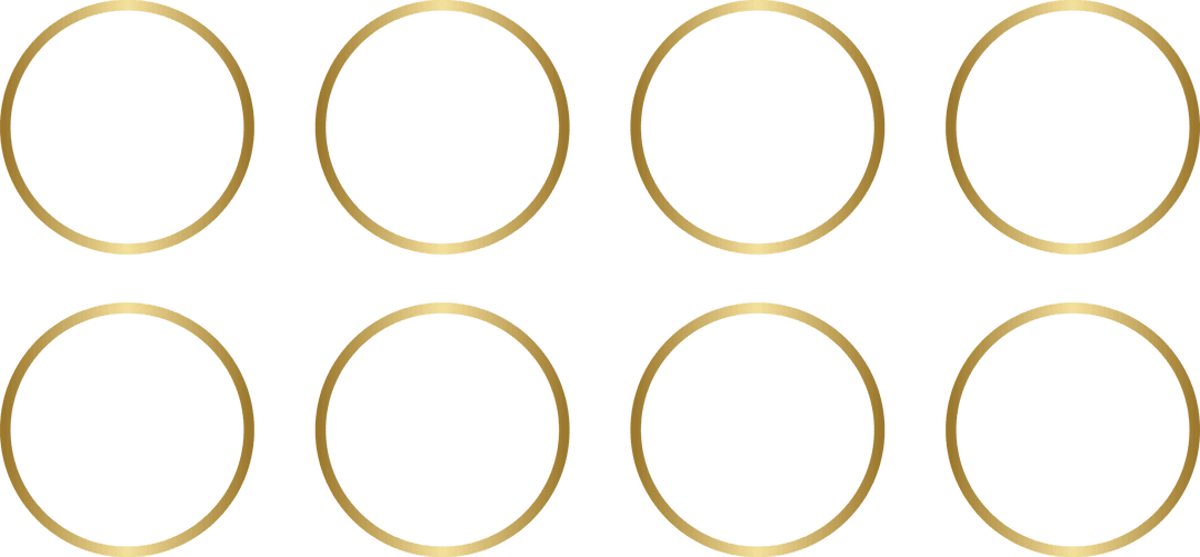 Transparent Gold Circular Designs for Elegant Borders