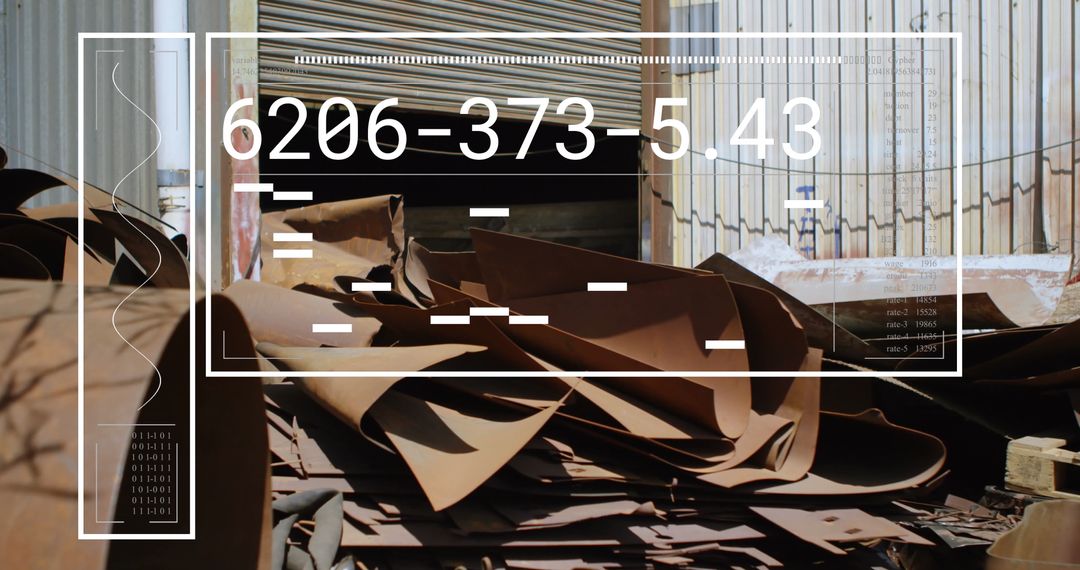 Rustic Scrap Metal Piles in Industrial Yard