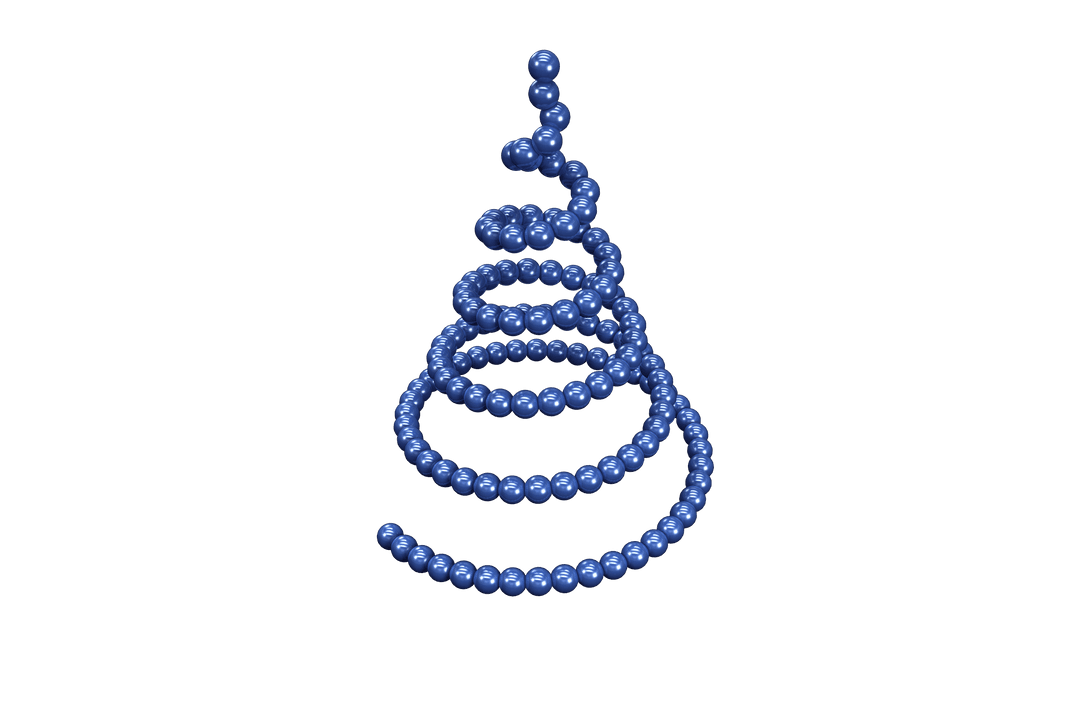 Transparent Spiraling Blue Spheres Christmas Tree Illustration