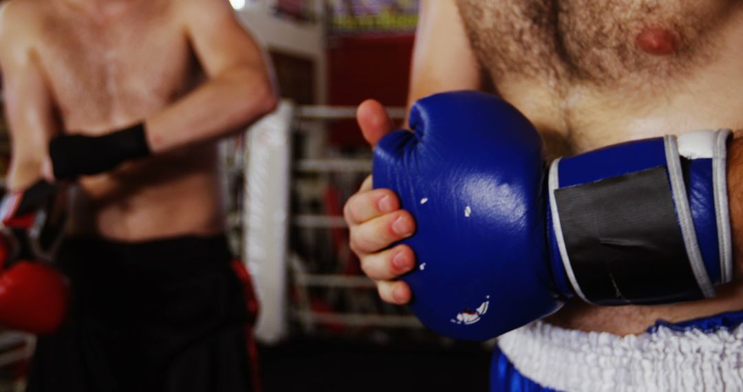 Closeup of Boxers in Ring Preparing for Training - Free Images, Stock Photos and Pictures on Pikwizard.com