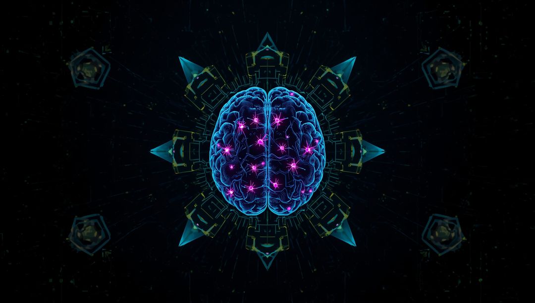 Glowing Brain Model in Cyberspace Digital Innovation Design