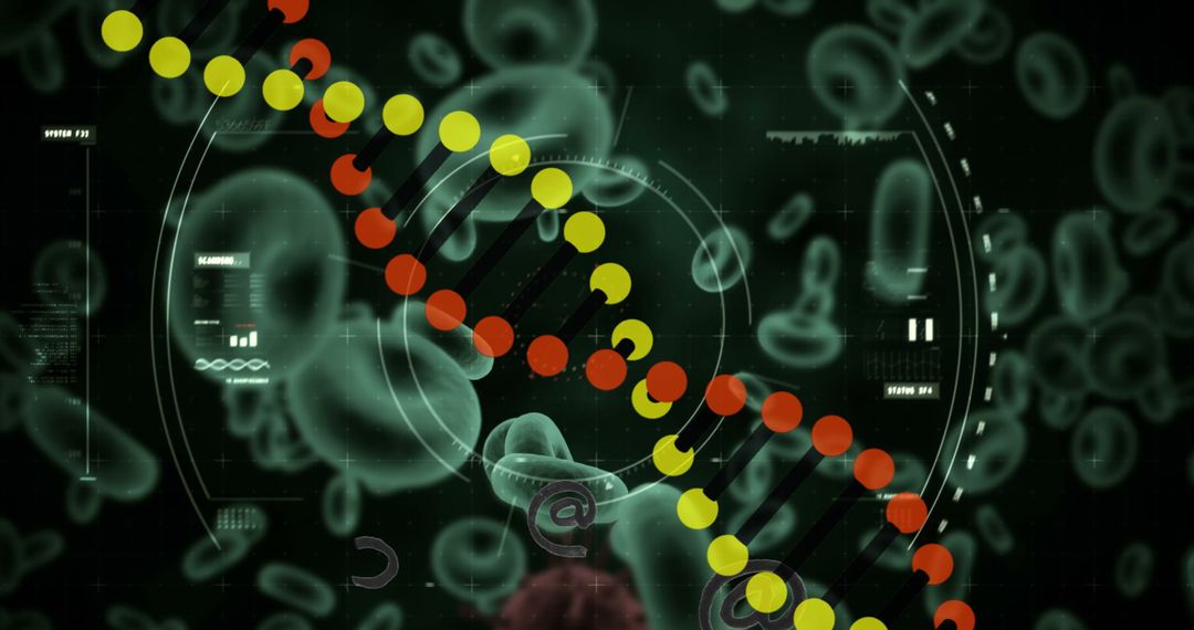 DNA Strand Analysis on Abstract Scientific Background