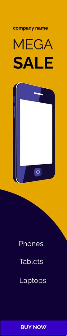 Vibrant Technology Sale Banner with Smartphone Graphic