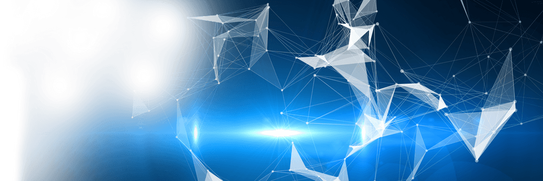 Abstract Geometric Transparent Network with Blue Light