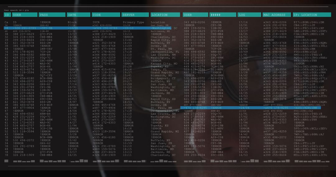 Cybercrime Computer Screen Reflection Over Close-Up Hacker