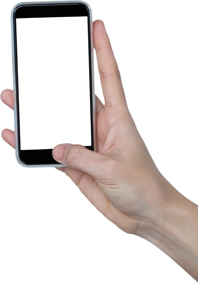 Transparent Hand Holding Modern Smartphone Mockup Device - Download Free Stock Images Pikwizard.com