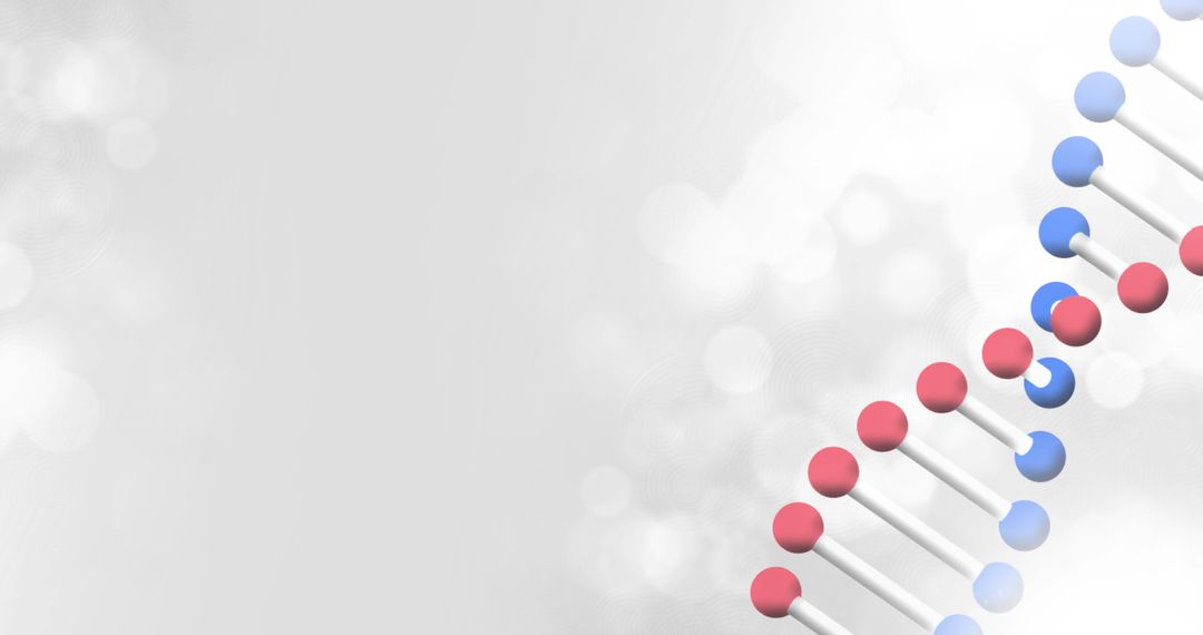 Rotating DNA Strand on Soft Bokeh Background