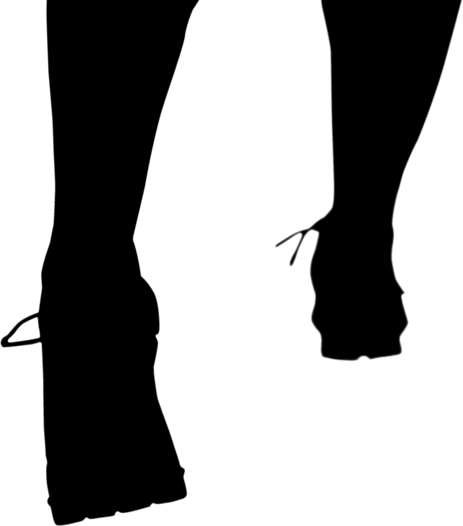 Silhouette of Athletic Man on Transparent Background