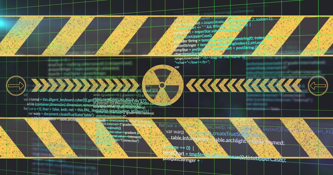 Data Technology and Radioactive Symbol Overlays