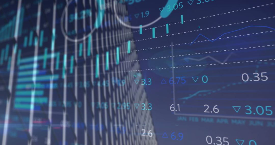 Digital Financial Data Analysis and Global Business Concept