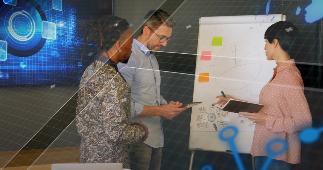 Diverse Professionals Engaged in Innovative Business Strategy Meeting