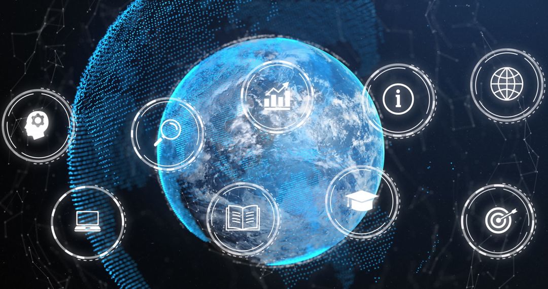 Global Networking and Digital Technology Concept